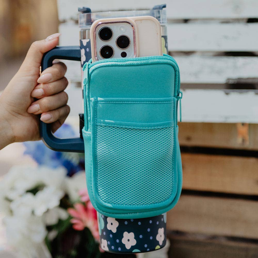 Deep Teal Tumbler ZIPPER POUCH: Deep Teal