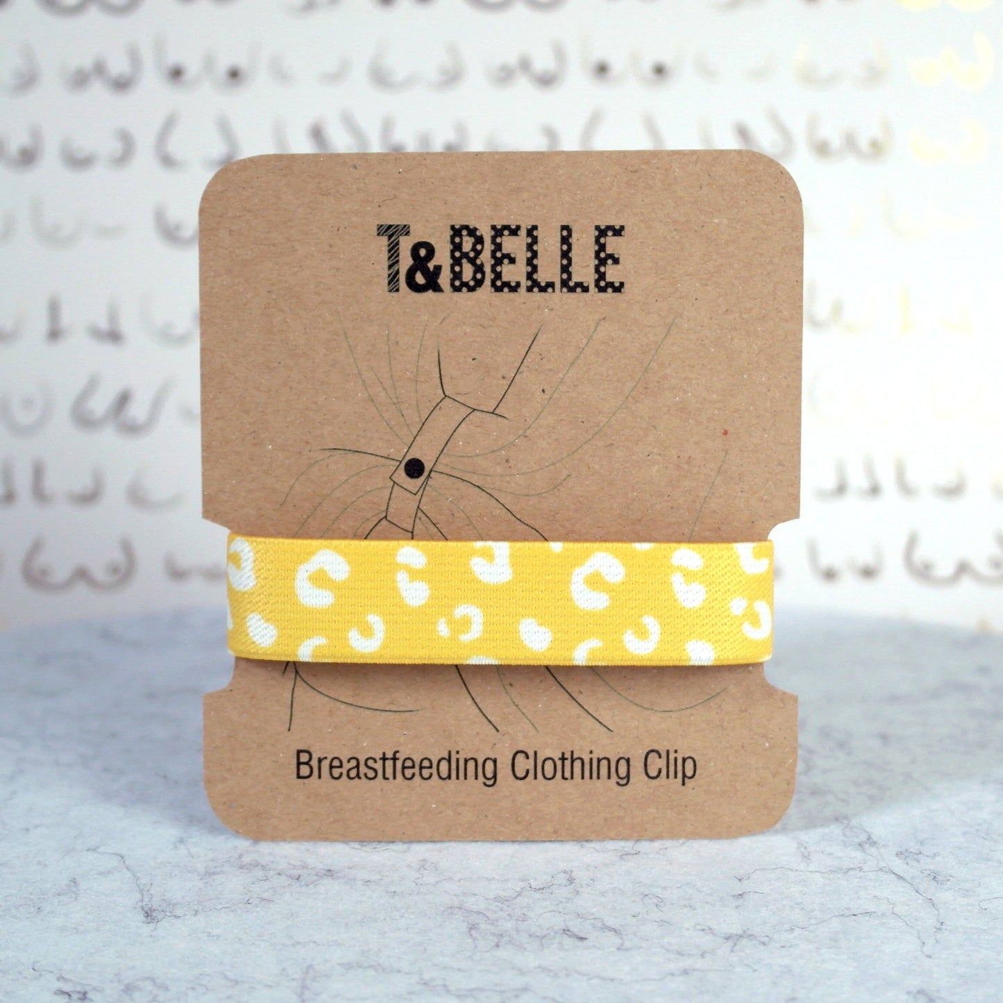 Yellow Leopard Print Breastfeeding Clothing Clip