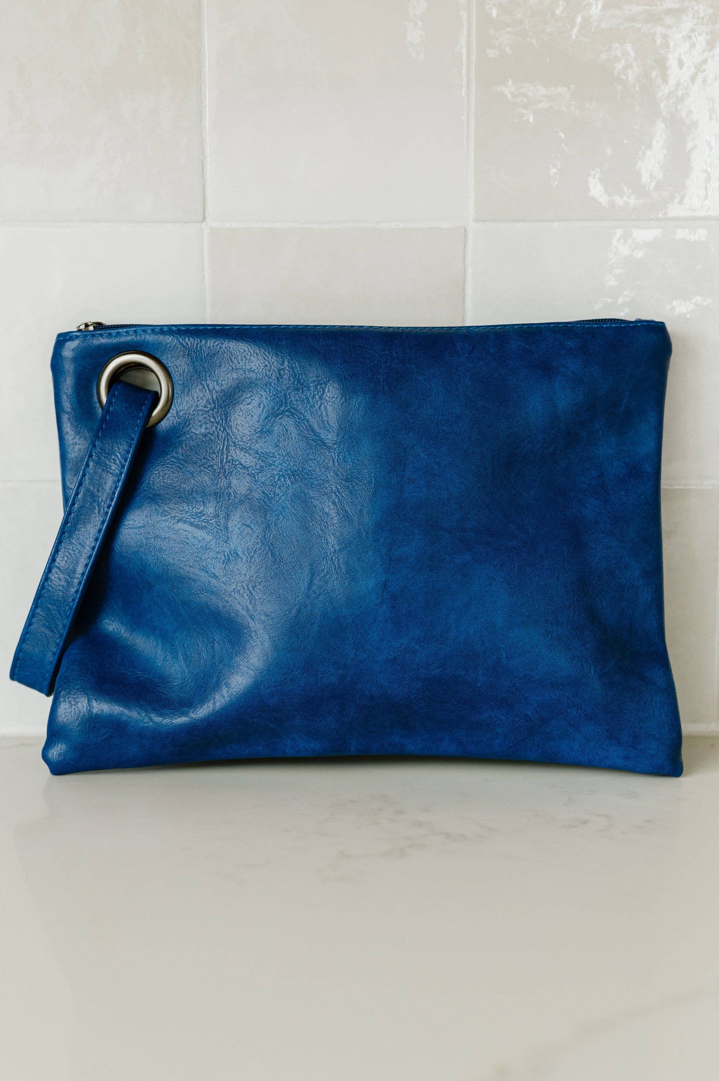Alexa Oversized Travel Clutch: Blue