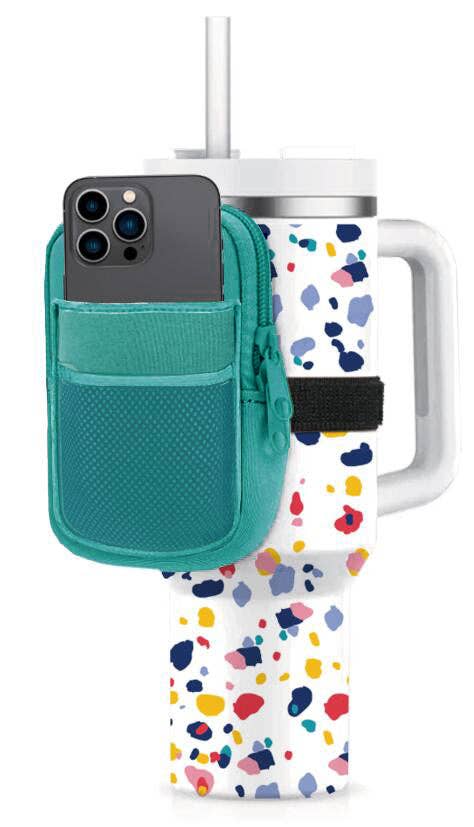 Deep Teal Tumbler ZIPPER POUCH: Deep Teal