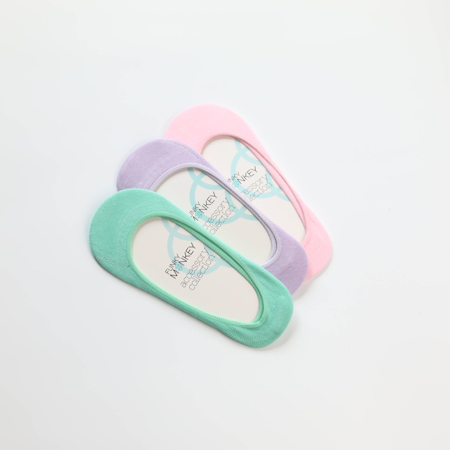 3-Pack Pastel No Show Socks
