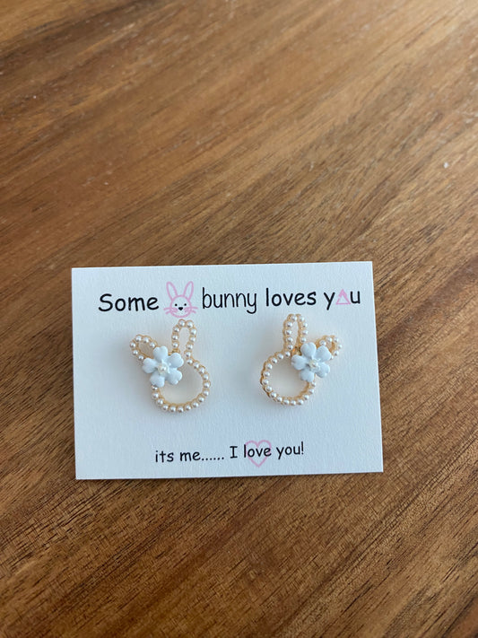 Flower Bunny Studs