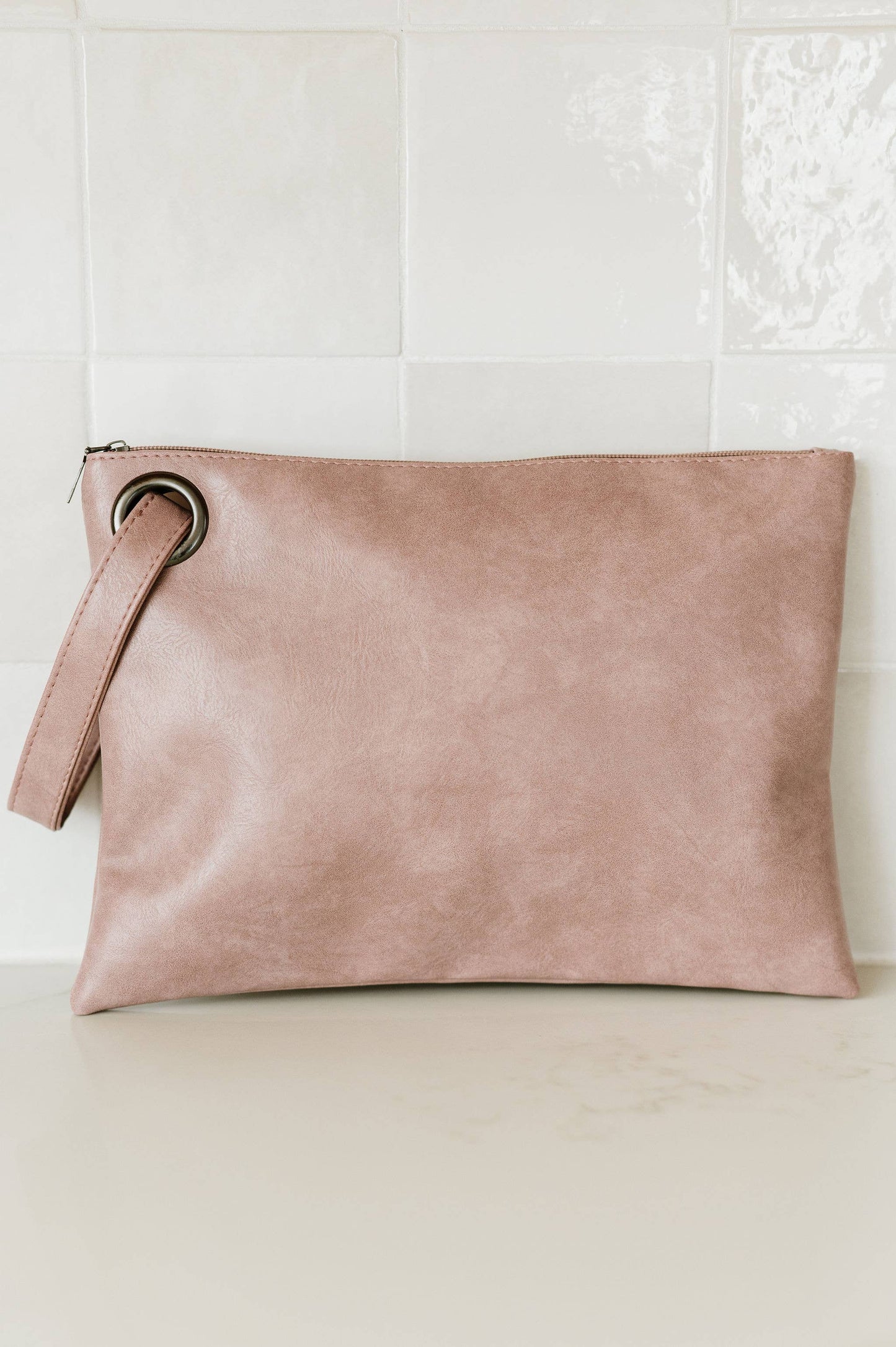 Alexa Oversized Travel Clutch: Mauve