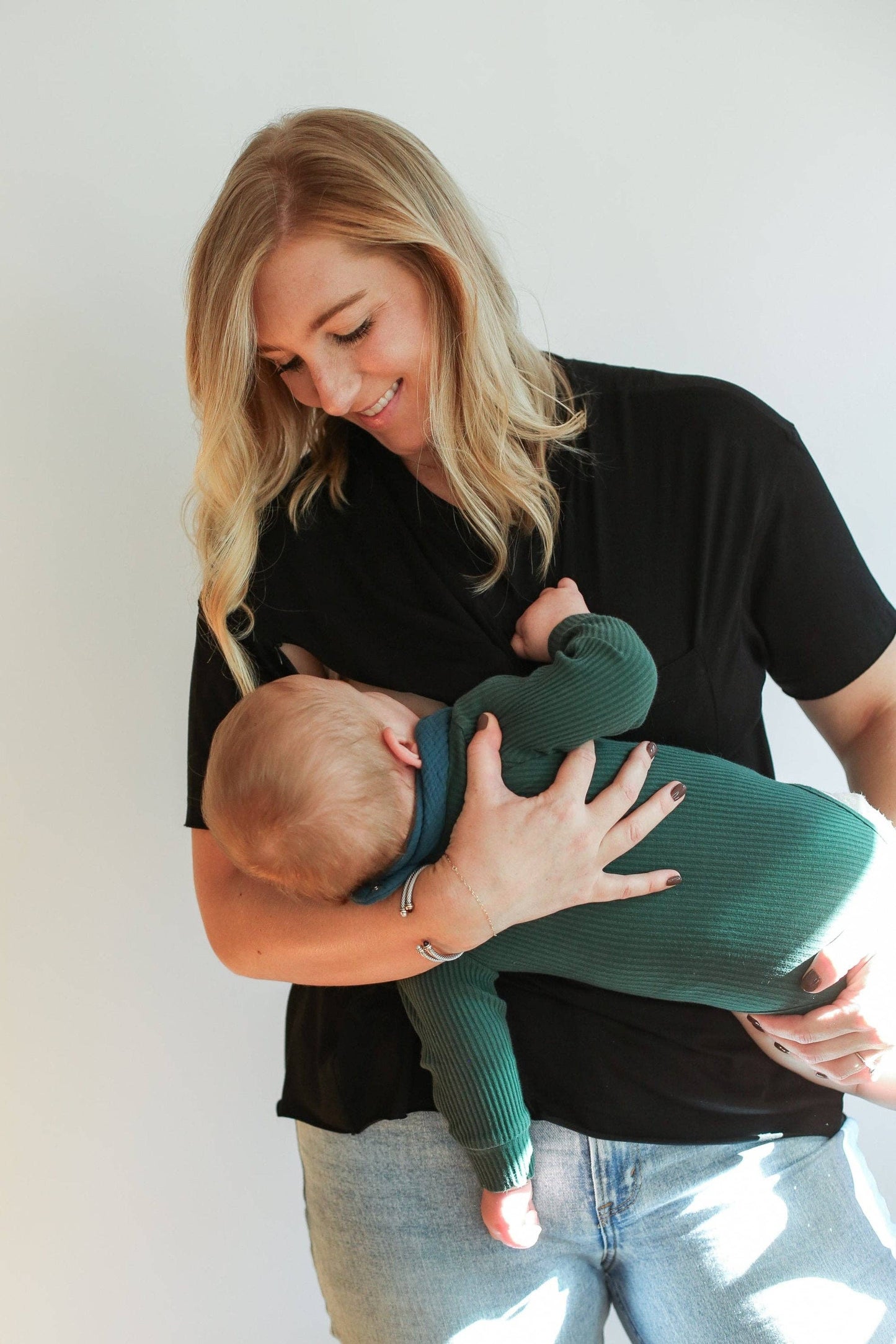 Relaxed Fit Zip Breastfeeding Tee: Goldenrod